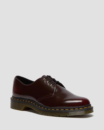 Zapatos Oxford Dr Martens Vegan 1461 Mujer Rosas Rojos | MX 412JPQ